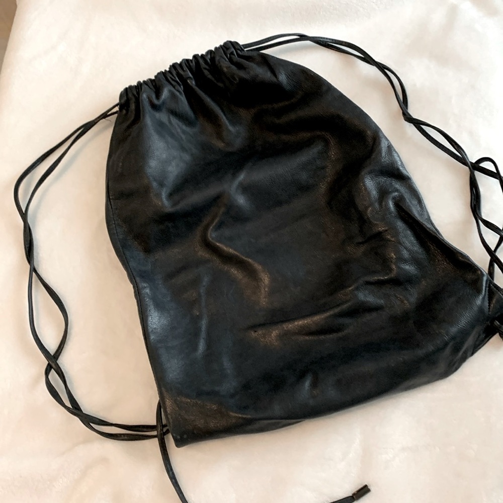 Handmade Soft Genuine Leather Black Backpack